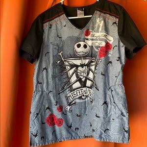 *SOLD*Disney Jack and Sally Scrub